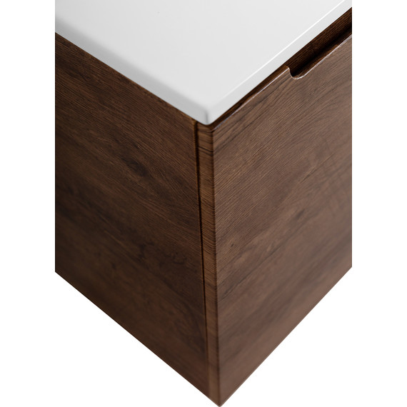 Тумба подвесная с раковиной BelBagno ETNA-1000-2C-1A-SO-RW-R 100 см (раковина BB1000ETL-R) Rovere Moro, Цвет фасада: Rovere Moro - фото 8