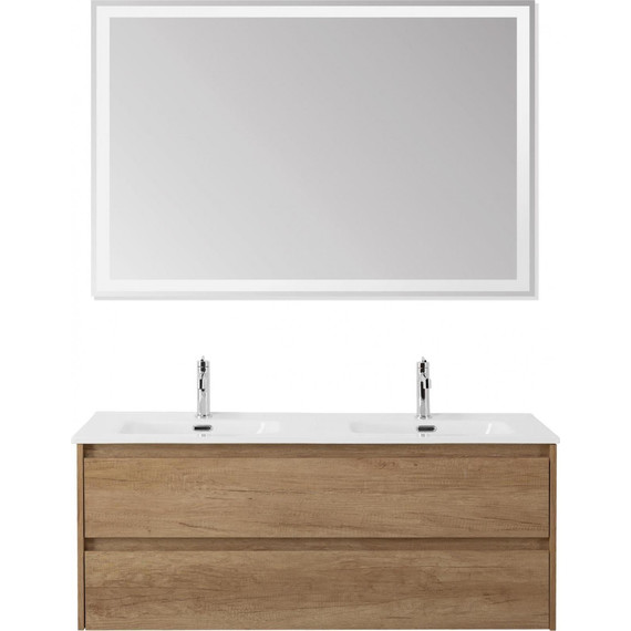 Тумба подвесная с раковиной BelBagno KRAFT-1200-2C-SO-2-RNN 120 см, Rovere Nebrasca Nature - фото 12