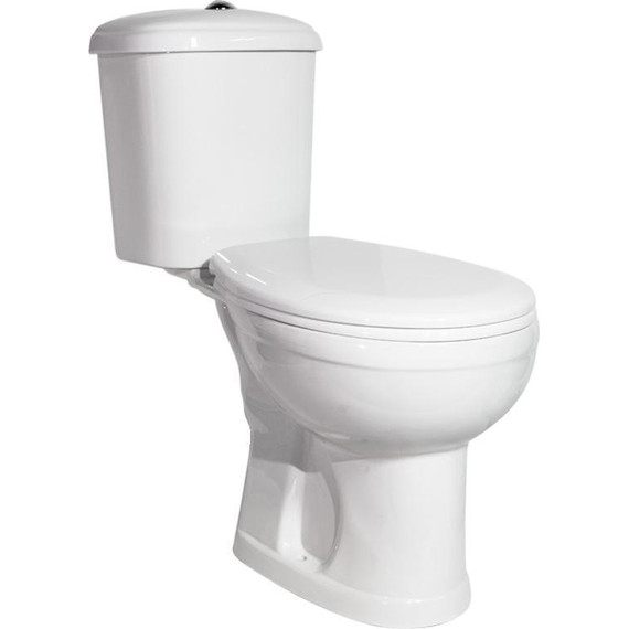 Унитаз-компакт Оскольская керамика Дора Стандарт горизонтальный выпуск с полипропиленовой крышкой 47301130402, Цвет производителя: белый - фото 