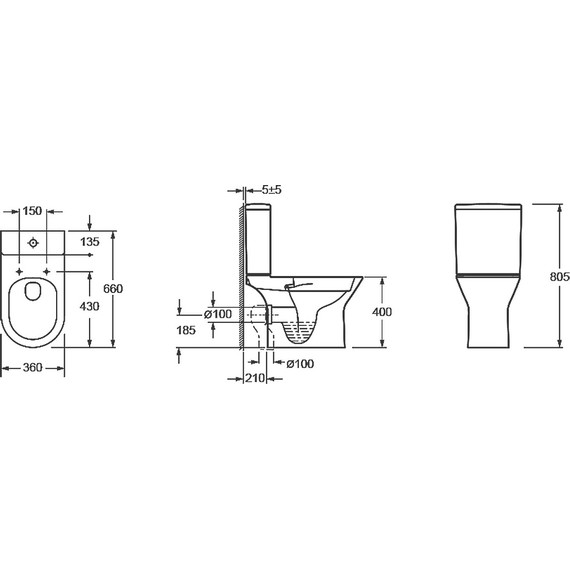 Унитаз-компакт безободковый Azario Dante AZ-93589 с крышкой микролифт - фото 16