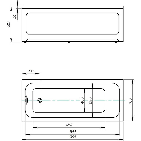 Ванна акриловая Azario Bella 180x70 см AV.0023180, Размер - мм: 1800х700 - фото 9