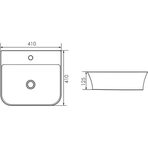 Раковина подвесная Azario 41 см AZ-2257 - фото 5