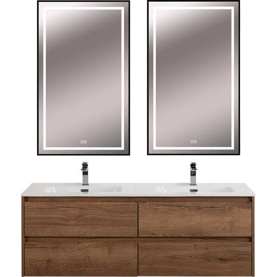 Тумба подвесная с раковиной BelBagno KRAFT-1400-4C-SO-2-RT 140 см, Rovere Tabacco - фото 13