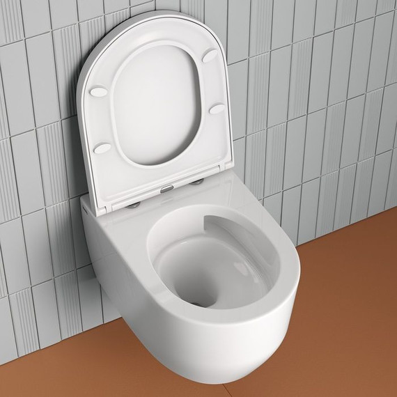 Унитаз подвесной безободковый Iddis Aiger AIGRDSEi25 с крышкой микролифт - фото 5