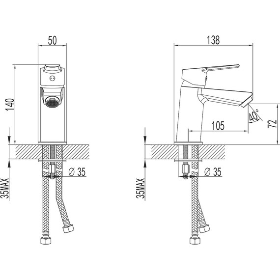 Смеситель для раковины Azario AZ-WSA654234AJ - фото 2