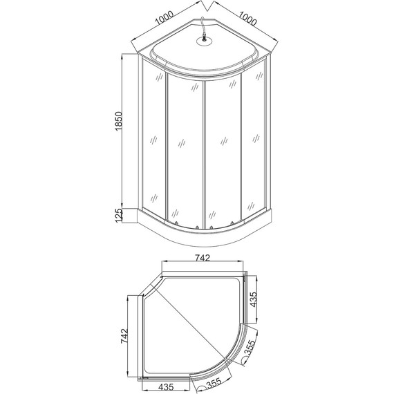 Душевая кабина Loranto 100х100 см CS-6610-13FW 100, хром/матовое - фото 3