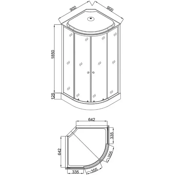 Душевая кабина Loranto 80х80 см CS-800-13ТМ/М, хром/мозаика - фото 4