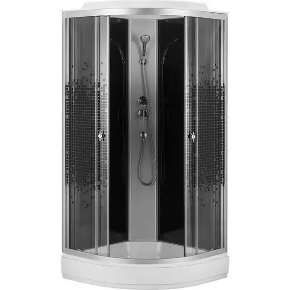 Душевая кабина Loranto 80х80 см CS-800-13ТМ/М, хром/мозаика - фото 