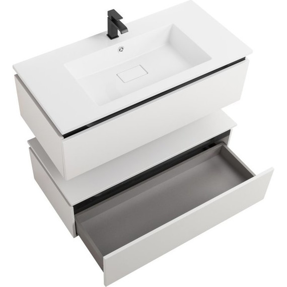 Тумба дополнительная Cezares SLIDER-1000-1C-PI-BO 100 см, Bianco Opaco - фото 2