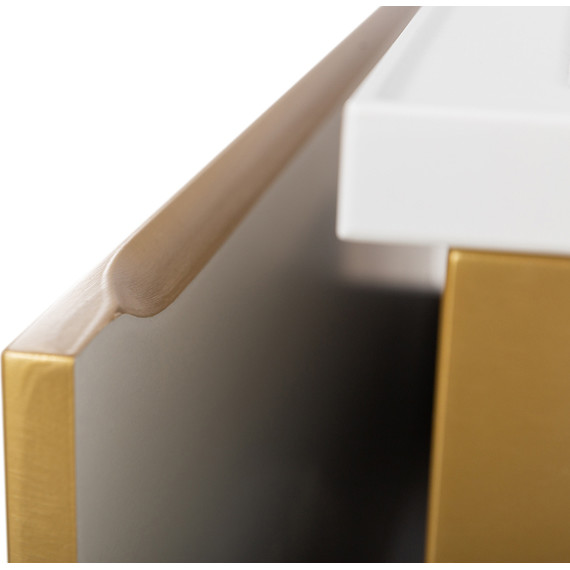 Тумба подвесная с раковиной Cezares GIUBILEO-N-100-1C-SO-BORO-P 100 см, брашированное золото - фото 9