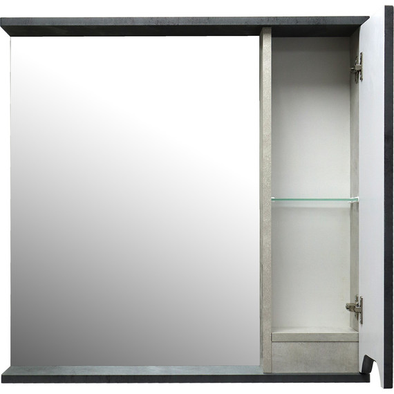 Зеркало-шкаф Loranto Florena 70 см CS00090037, темный бетон - фото 3