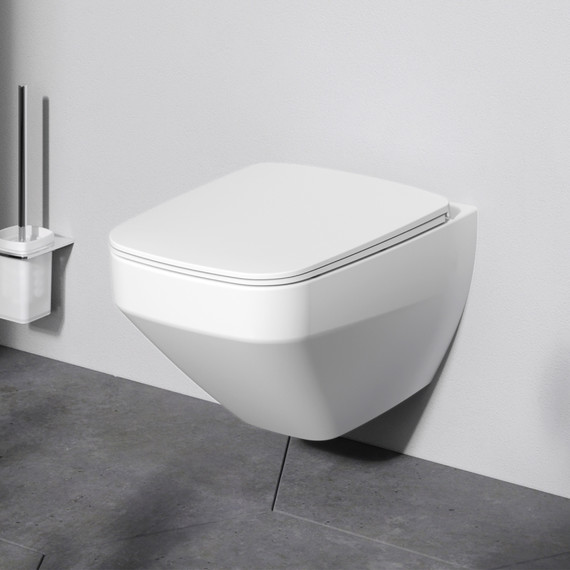 Унитаз подвесной Am.Pm Inspire V2.0 FlashClean C50A1700MWSC с сиденьем микролифт, белый матовый - фото 2