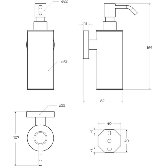 Дозатор для жидкого мыла Cezares Relax RELAX-SOIS-M-BORO, цвет брашированное золото - фото 2