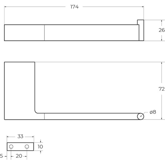 Держатель для туалетной бумаги Cezares Slider SLIDER-PH1-GM, цвет оружейная сталь - фото 3