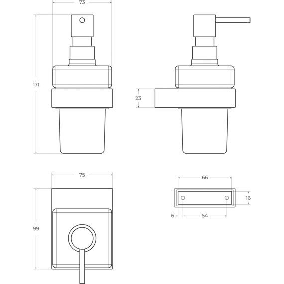 Дозатор для жидкого мыла Cezares Slider SLIDER-SOIS-V-IN, цвет сатин - фото 2