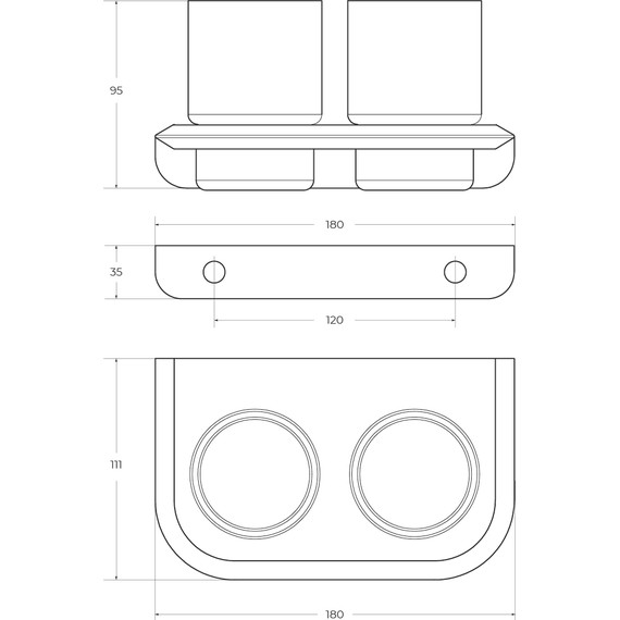 Стакан двойной Cezares Liner LINER-TUMDS-GM, цвет оружейная сталь, Цвет производителя: оружейная сталь - фото 3