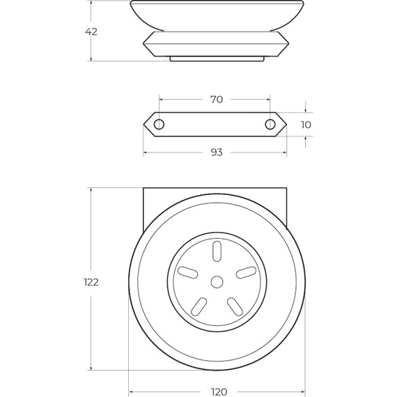 Мыльница Cezares Liner LINER-SODS-01, Цвет производителя: хром - фото 2