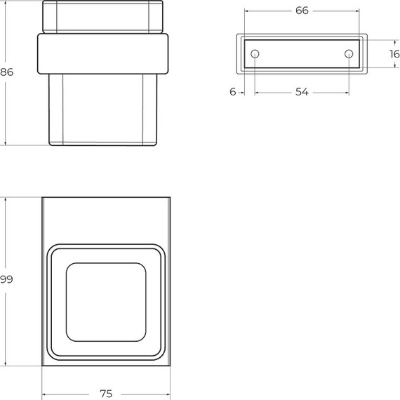 Стакан для зубных щеток Cezares Slider SLIDER-TUMS-GM, цвет оружейная сталь - фото 3