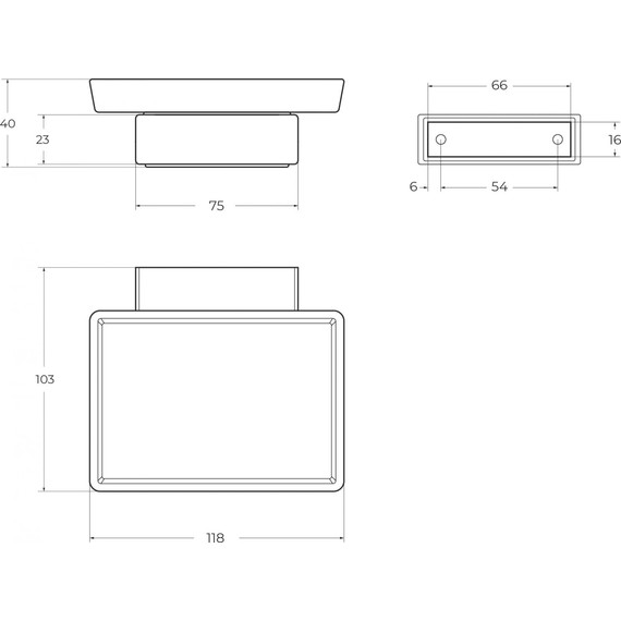 Мыльница Cezares Slider SLIDER-SODS-NOP, цвет чёрный матовый - фото 2