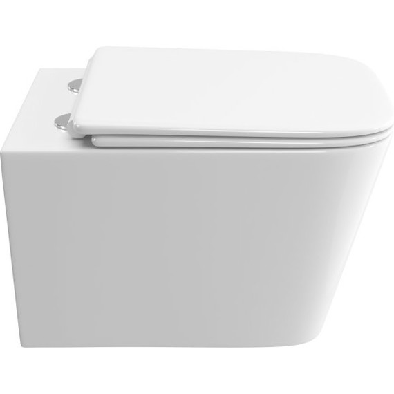 Унитаз подвесной безободковый BelBagno Due-Tor BB5171CH-TOR/SC (Система смыва торнадо) с крышкой микролифт - фото 10