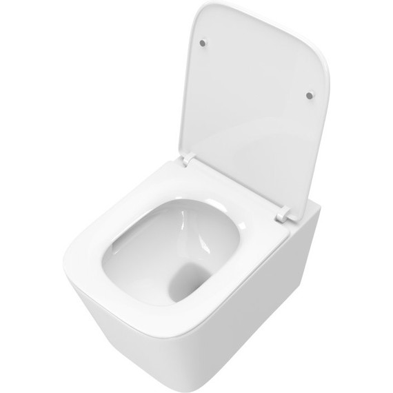 Унитаз подвесной безободковый BelBagno Due-Tor BB5171CH-TOR/SC (Система смыва торнадо) с крышкой микролифт - фото 7