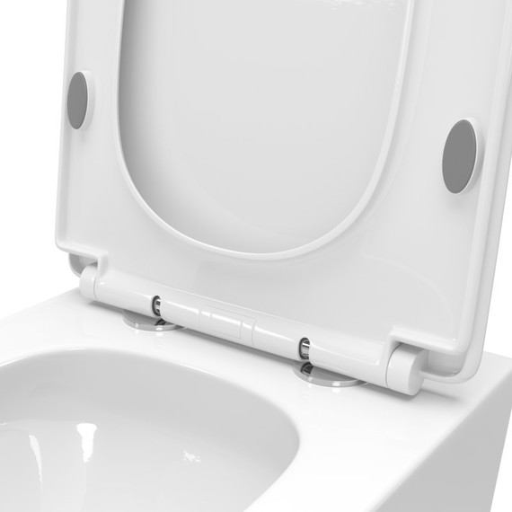 Унитаз подвесной безободковый BelBagno Due-Tor BB5171CH-TOR/SC (Система смыва торнадо) с крышкой микролифт - фото 13