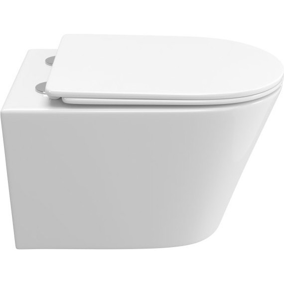 Унитаз подвесной безободковый BelBagno Tre-Tor BB5180CH-TOR/SC (Система смыва торнадо) с крышкой микролифт - фото 7