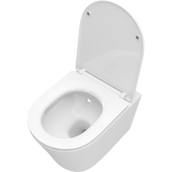 Унитаз подвесной безободковый BelBagno Tre-Tor BB5180CH-TOR/SC (Система смыва торнадо) с крышкой микролифт - фото 9