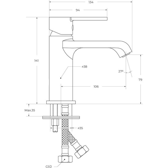 Смеситель для раковины BelBagno AURORA-LVM-CRM-W0 - фото 7