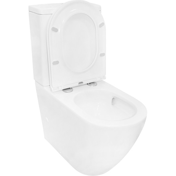 Унитаз-компакт безободковый Azario Grado AZ-2141 UQ1 с крышкой микролифт - фото 4