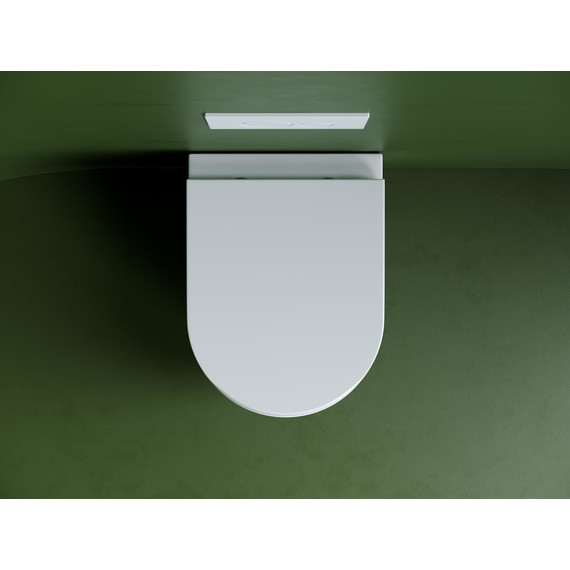 Унитаз подвесной безободковый Ceramicanova Ulma CN4006T с тонкой крышкой микролифт, Цвет производителя: белый - фото 8