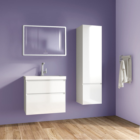 Тумба подвесная с раковиной Azario Velluto 70 см CS00088602, белый матотвый - фото 3