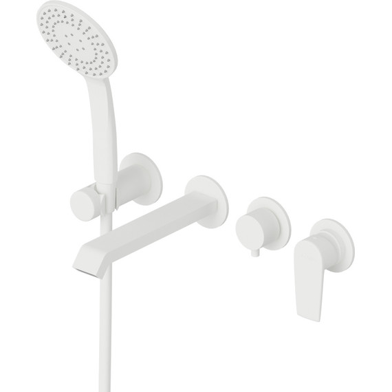 Смеситель для ванны Cezares NAUTIC-VDM3-BIO (со скрытой частью) белый матовый, Цвет производителя: белый матовый - фото 