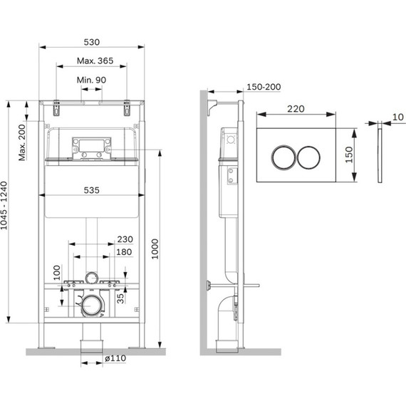 Инсталляция для подвесного унитаза Am.Pm MasterFit ​ProC L​ I012710.0138 - фото 3