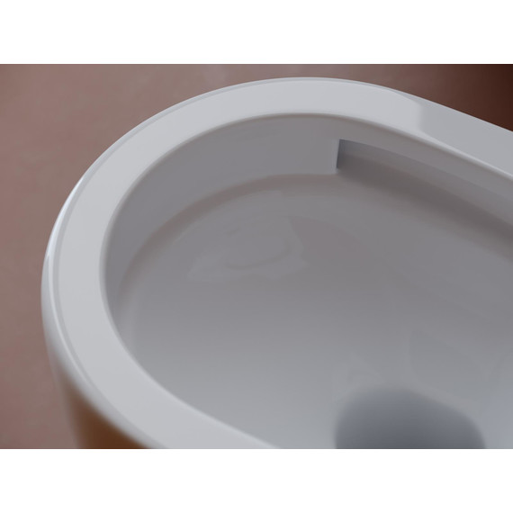 Унитаз подвесной безободковый Ceramicanova Up CN4007 с тонкой крышкой микролифт, Цвет производителя: белый - фото 7