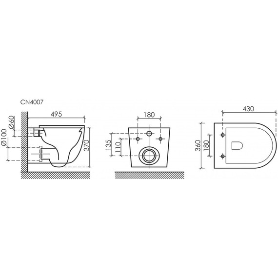 Унитаз подвесной безободковый Ceramicanova Up CN4007 с тонкой крышкой микролифт, Цвет производителя: белый - фото 10