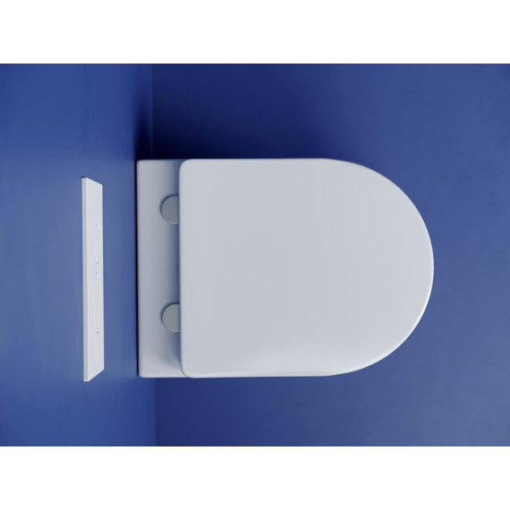 Унитаз подвесной безободковый Ceramicanova Metropol CN4002T с тонкой крышкой микролифт - фото 4