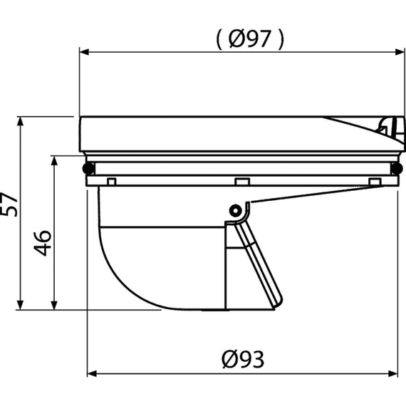 Гидрозатвор сухой Alcadrain APV0030 - фото 3