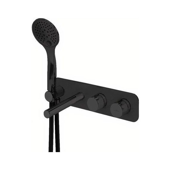 Смеситель для ванны Cezares CZR-B-VDM1-T-NOP (со скрытой частью) чёрный матовый - фото 