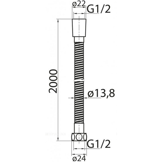 Душевой шланг Cezares CZR-U-FBV-200-02, бронза - фото 2