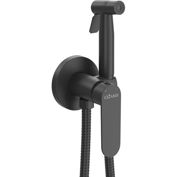 Набор для гигиенического душа Cezares STYLUS-DIF-NOP (со скрытой частью) чёрный матовый, Цвет производителя: чёрный матовый - фото 2