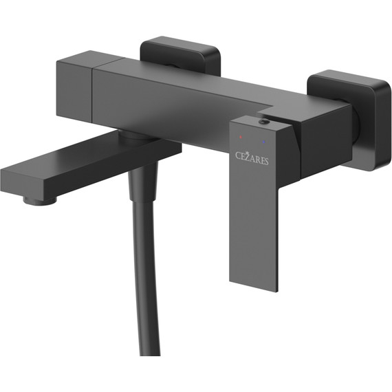 Смеситель для ванны Cezares SLIDER-VD-NOP, чёрный матовый, Цвет производителя: чёрный матовый - фото 3