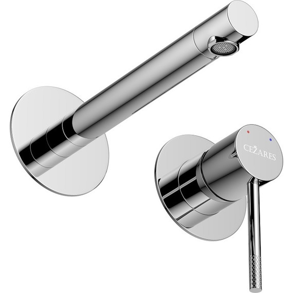 Смеситель для раковины настенный Cezares RELAX-BLI2-2-01-W0 (со скрытой частью), Цвет производителя: хром - фото 3