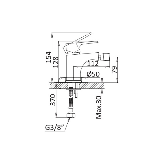 Смеситель для биде Cezares NAUTIC-BS1-BIO, белый матовый, Цвет производителя: белый матовый - фото 2