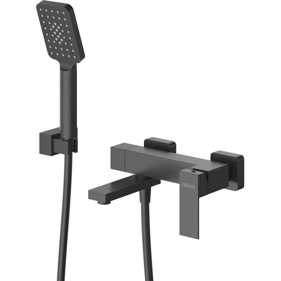 Смеситель для ванны Cezares SLIDER-VD-NOP, чёрный матовый, Цвет производителя: чёрный матовый - фото 