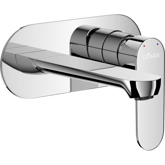 Смеситель для раковины настенный Cezares STYLUS-BLI1-01-W0 (со скрытой частью), Цвет производителя: хром - фото 2