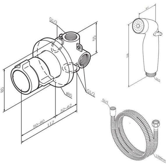 Набор для гигиенического душа с термостатом Am.Pm X-Joy F0H85A400 - фото 5