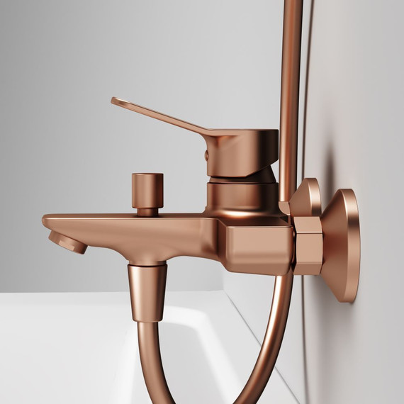 Смеситель для ванны AM.PM X-Joy F85A10044, розовое золото, Цвет производителя: розовое золото - фото 7