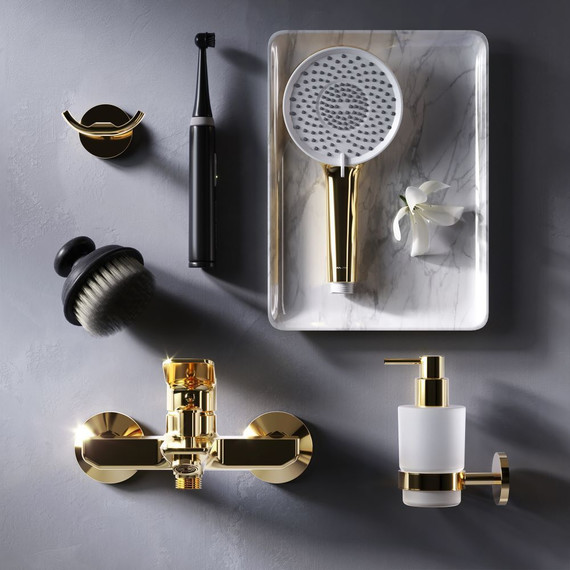 Смеситель для ванны AM.PM X-Joy F85A10099, золото, Цвет производителя: золото - фото 5