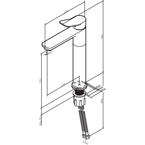 Смеситель для раковины высокий AM.PM X.Joy F85A92044, розовое золото, Цвет производителя: розовое золото - фото 11